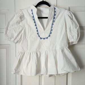 Boutique Scallop Top